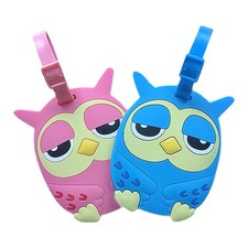  Étiquettes de bagages en forme de hibou, jolies étiquettes de sac de voyage, en