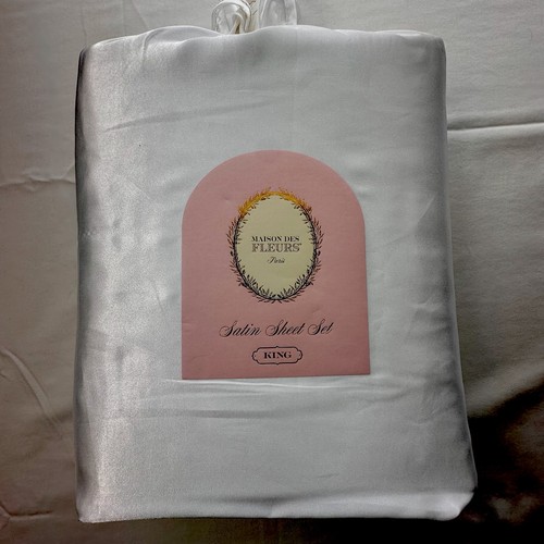 Satin sheet set king maison - sheet,