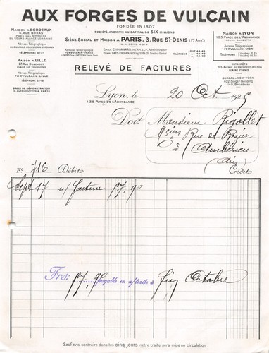 1925 aux forges vulcain - 1925, a