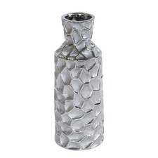 Vase Martel bouteille silver 30 cm céramique 7.5 cm table passion 11.6x cm