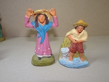 6 cm lot santons anciens Paul Fouque pecheur crèche Provence