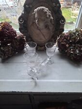4 grands verres a pied anciens