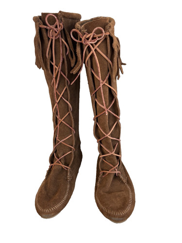 Minnetonka knee high - high, suede