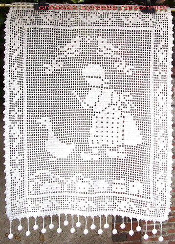 Rideau crochet fait - rideau,