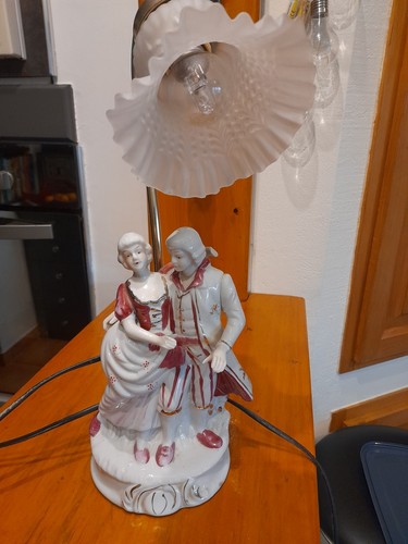 Lampe vintage porcelaine - vintage,