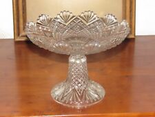 Ancienne coupe à fruits compotier en verre Portieux