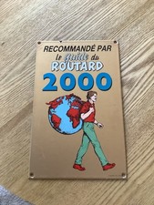 Ancienne plaque émaillée guide du routard année 2000