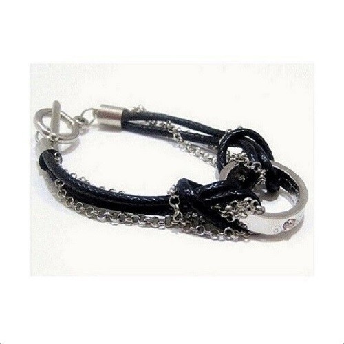 Bracelet cordons simili cuir - bracelet,