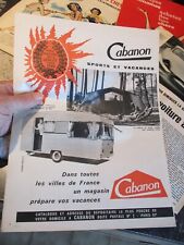 Publicité de Presse Ancienne Caravane Cabanon et Toile de Tente de Camping