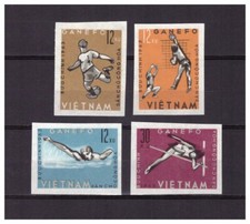 VIETNAM DU NORD . N° 345 / 348. SERIE JEUX SPORTIFS  ND  . NEUVE ( *). SUPERBE .