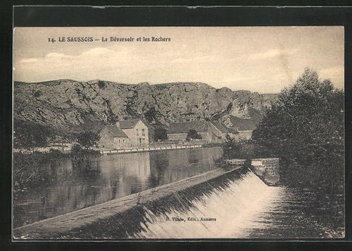 Cpa saussois le déversoir - le,