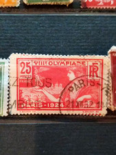 STAMP / TIMBRE FRANCE N° 184 "JO DE PARIS, 25 C"  1924