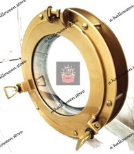 Ancien hublot de fenêtre en laiton nautique marine bateau trou de port cadeau...