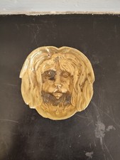 vide poche cendrier tête de chien ancien en métal