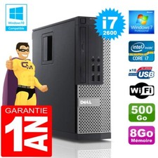PC DELL 990 SFF Core I7-2600  Ram 8Go Disque 500 Go Wifi W7