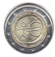 Piece de 2 euros RARE bonhomme, EMU 1999-2009