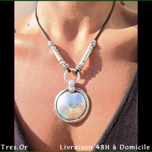 Collier pendentif perles - collier,