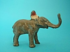 Animal en plomb creux - Made in England - Eléphant avec cornac - Toy soldier