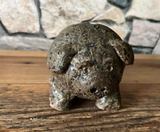 SUPERBE tirelire ancienne en pierre ? en forme de cochon collection déco ++