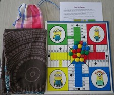 JEU du PARCHIS avec notice + sac de transport - Fait maison - NEUF