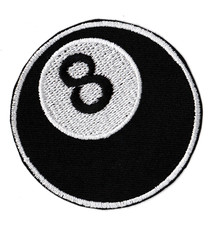 Patch écusson patche 8 ball eight huit billiard thermocollant brodé 