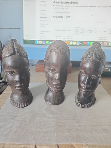Lot têtes africaines - lot,