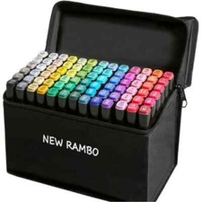 Marqueurs 80 Couleurs Feutre Alcool Double Pointe Permanents dessin Art Esquisse