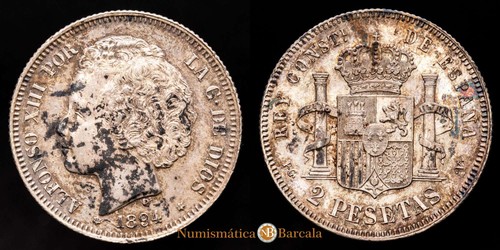 Alfonso xiii pesetas 10 - 2, (10,03