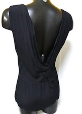 Blouse NICE THINGS, noire, dos décolleté, T 40, TBE