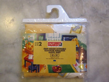 Lot de 2 draps housses de lit enfant neuf 40cm x 80 cm marque INFLUX