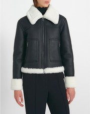 Blouson aviateur noir fourré