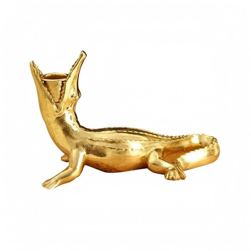 Bougeoir doré sculpté - doré,