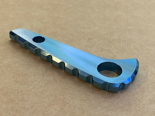 Blue anodized titanium back - blue,