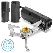STAHLWERK Réchaud de camping pliable Réchaud à gaz pliable Outdoor Réchaud à gaz