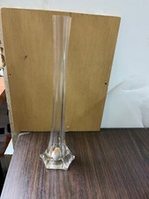 ANCIEN VASE SOLIFLORE FLÛTE TULIPIER EN VERRE DE CRISTAL
