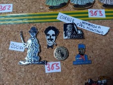 pins charlot 200 ex / louis de funes / Yves montand corner / laurel & hardy
