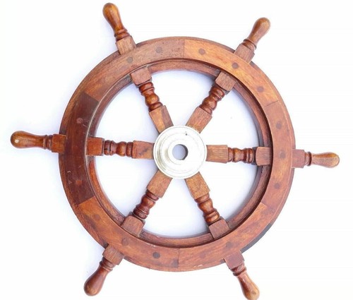 Roue bateau bois de - roue,