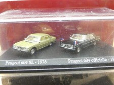 COFFRET ATLAS DUO PEUGEOT 604 SL 1976 + OFFICIELLE 1977 1/87 H.O Neuf Boite
