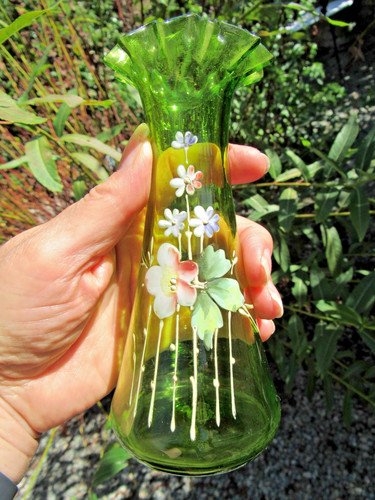 Ancien vase collerette en - ancien,