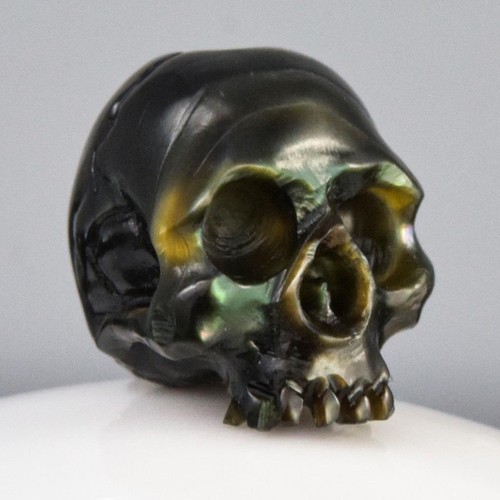 Humain crâne perle sculpté - humain,