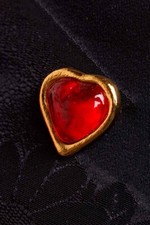Broche Vintage YSL Cœur Rouge