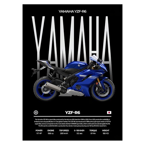 Affiche moto sport yamaha - sport,