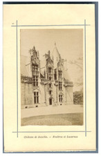 France, Château de Josselin. Fenêtres et Lucarnes  vintage albumen print Tirag