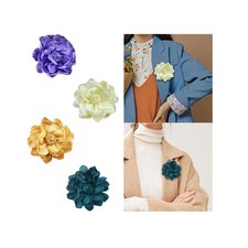 Broche fleur en tissu, broche