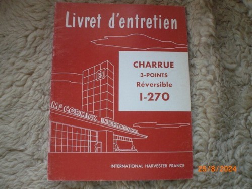 Livret entretien charrue - ,