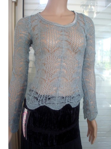 Pull mng dentelle - pull, jeans