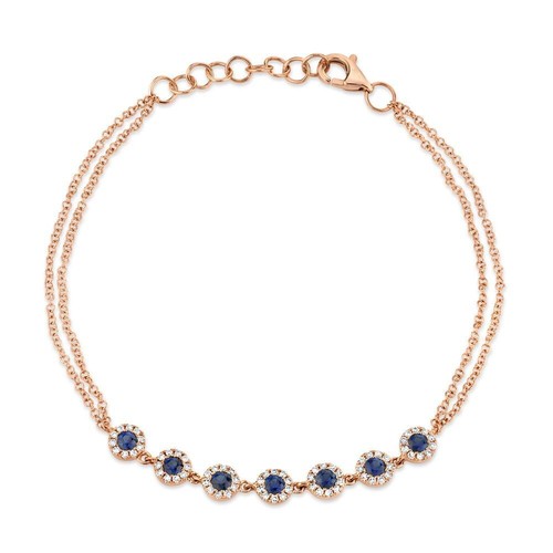Saphir diamant bracelet 14k - bracelet, or