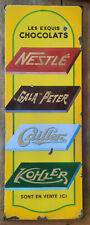 Ancienne plaque émaillée Chocolat NESTLE KOHLER GALA-PETER CAILLER  110x40cm