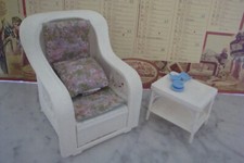poupée barbie vintage fauteuil salon de jardin 1983