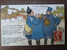 CPA Normands Normandie le parler humour le gars de Falaise Blouse maire 